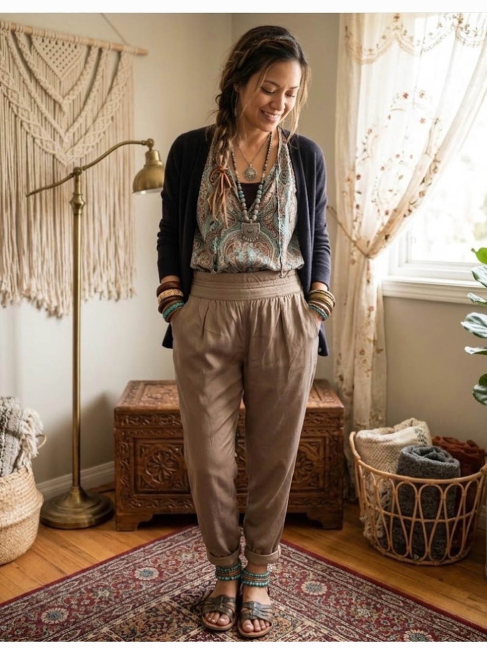 Aritzia Wilfred Casbah Lyocell Pant (tan)